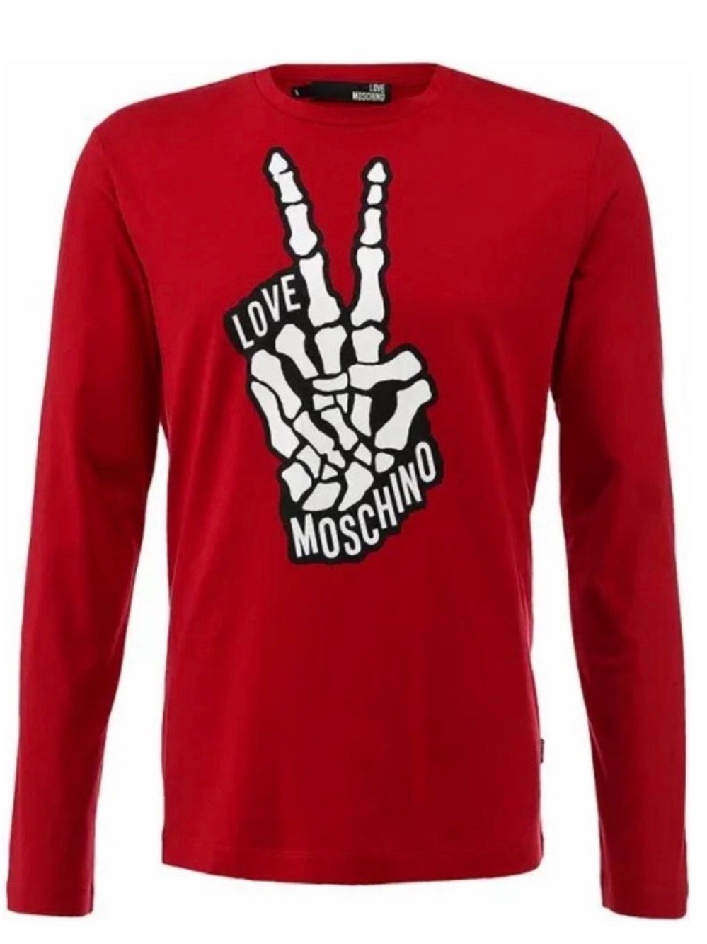 Love Moschino Red Long Sleeve Graphic Tee